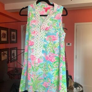 Lilly Pulitzer Women's Pink and Blue Dress